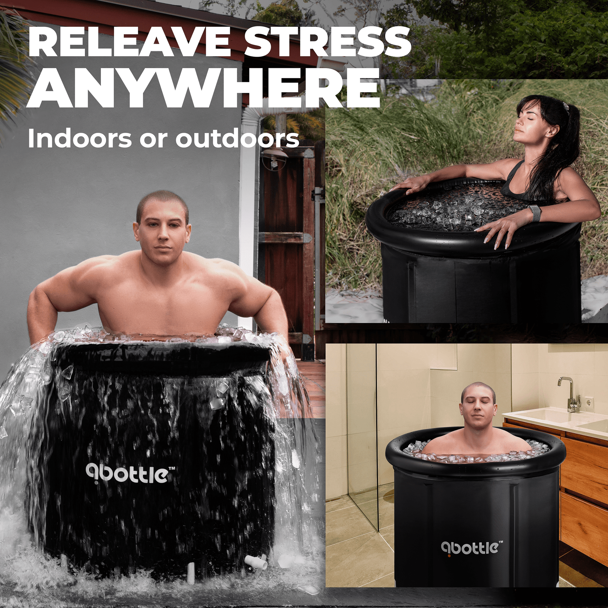 Premium Portable Ice Bath Tub for Athletes - Inflatable Cold Plunge Tub for Recovery & Polar Recovery Experience for Indoor and Outdoor Use